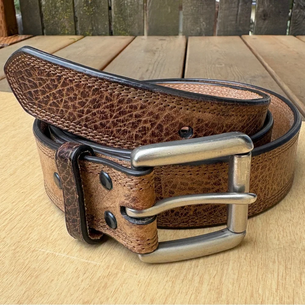 Ariat Men’s Brown Pebbled Leather Belt in Sz 46
